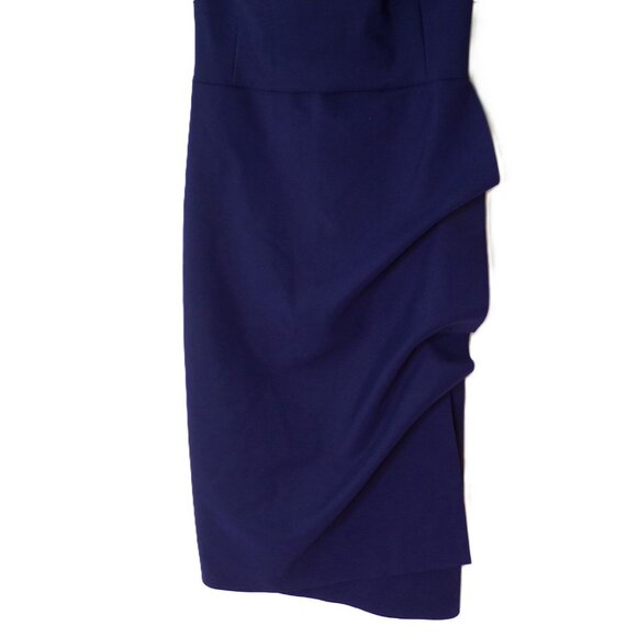🆕CHIARA BONI Melania Off Shoulder Cocktail Jersey Dress 6 Blue - Picture 11 of 14